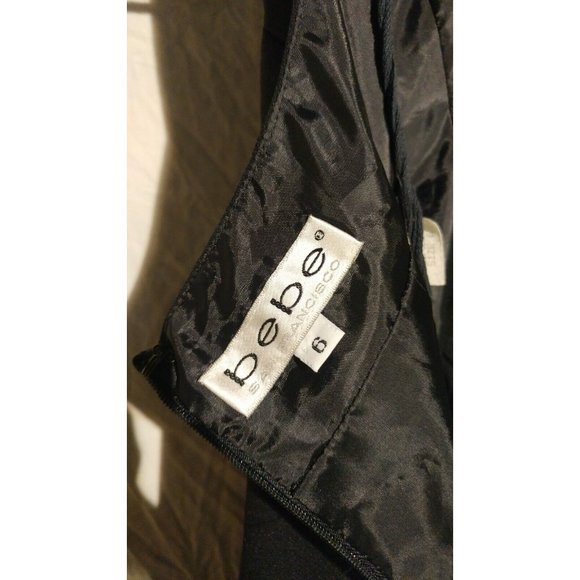 Bebe San Francisco Dress Made in USA Y2k Mini little black dresse size 6 - Picture 4 of 8